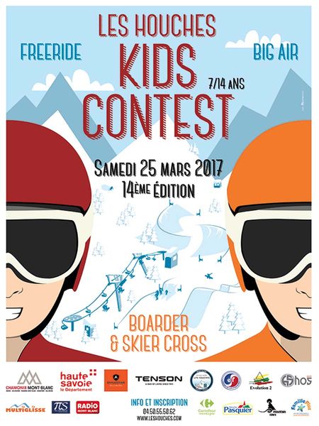la compétition ski pour enfants 